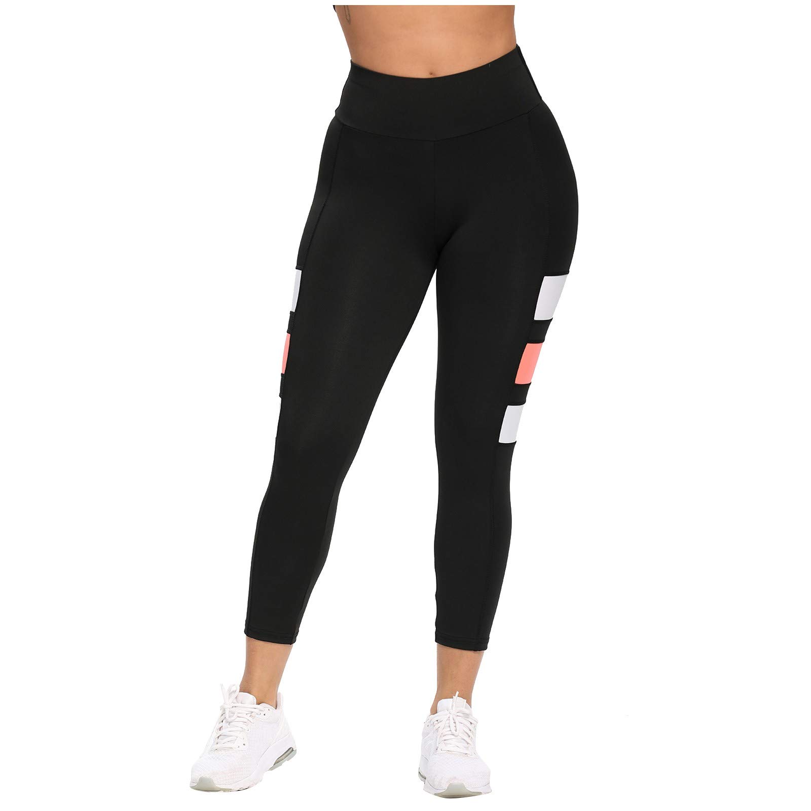 High Waist Yoga Pants for Women - Tummy Control & Hip Lifting Workout Leggings | Color Block Sports Pants for Gym, Running & Casual Wear