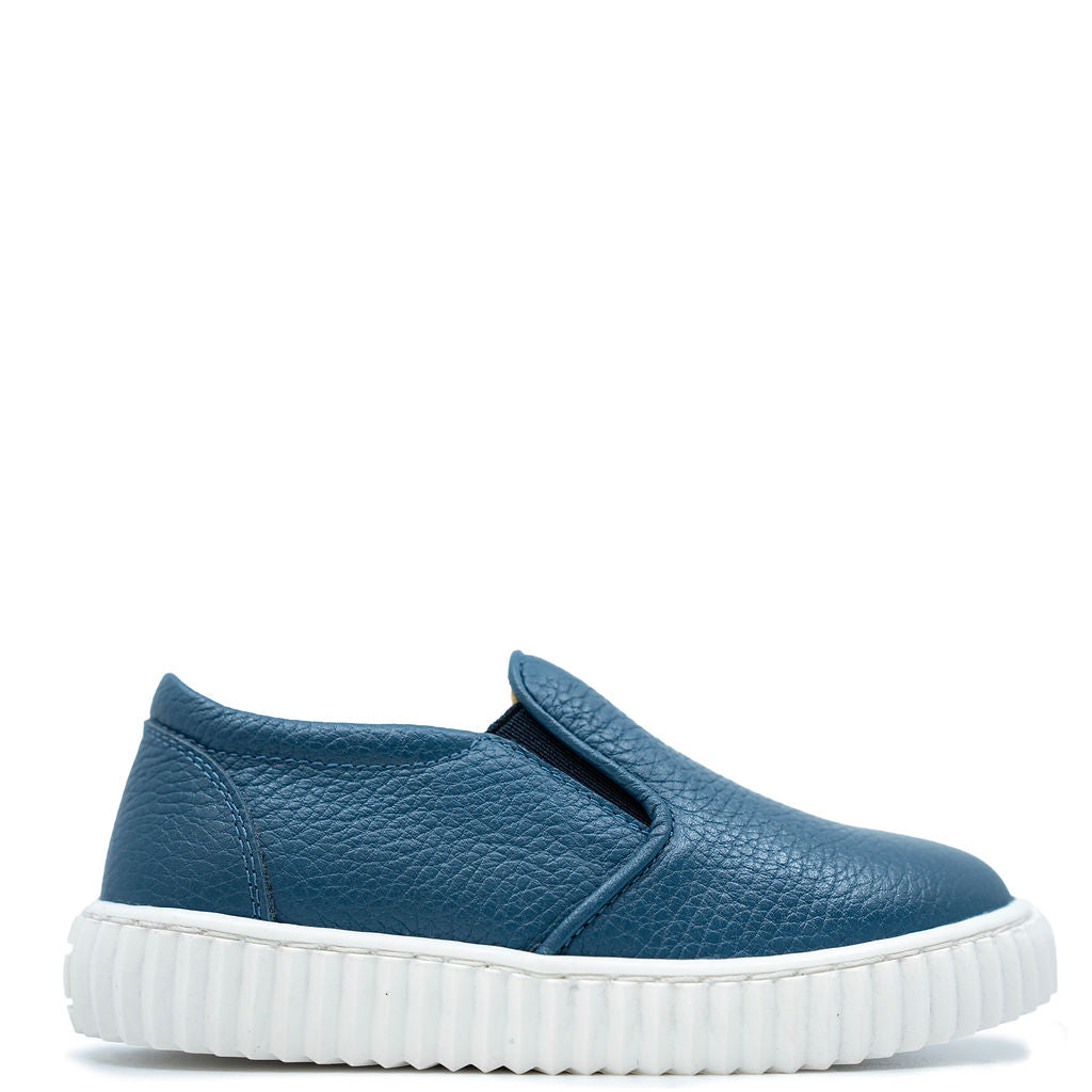 Blublonc Azul Pebbled Slip On Sneakers for Men - Comfortable Casual Loafers with Memory Foam - Perfect for Walking, Travel & Everyday Wear