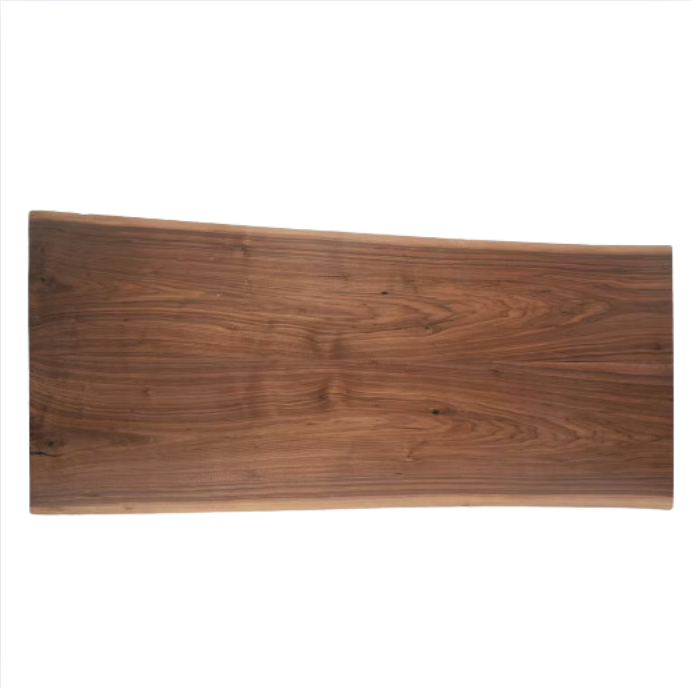 65.7x31.4/27.9/27.1x1.5 inch / 167x80/71/69x4 cm / Rich Dark Walnut Color / Natural edge large board table