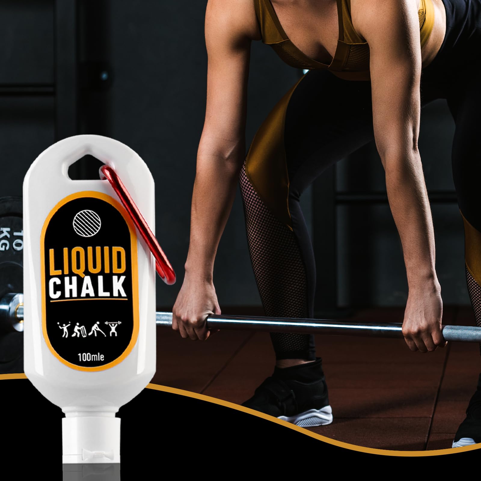 Liquid Chalk for Weightlifting - 100ml Non-Mess Gym Chalk for Rock Climbing, Cross Training & Powerlifting | Enhanced Grip Approved for Gyms | Perfect for Competition & Training Sessions