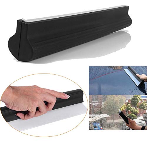 Haofy Anti-Slip Non-Scratch Silicone Car Squeegee - Professional Automotive Wiper Blade for Window Cleaning & Water Removal | Perfect for Car Wash, Shower Glass & Home Use