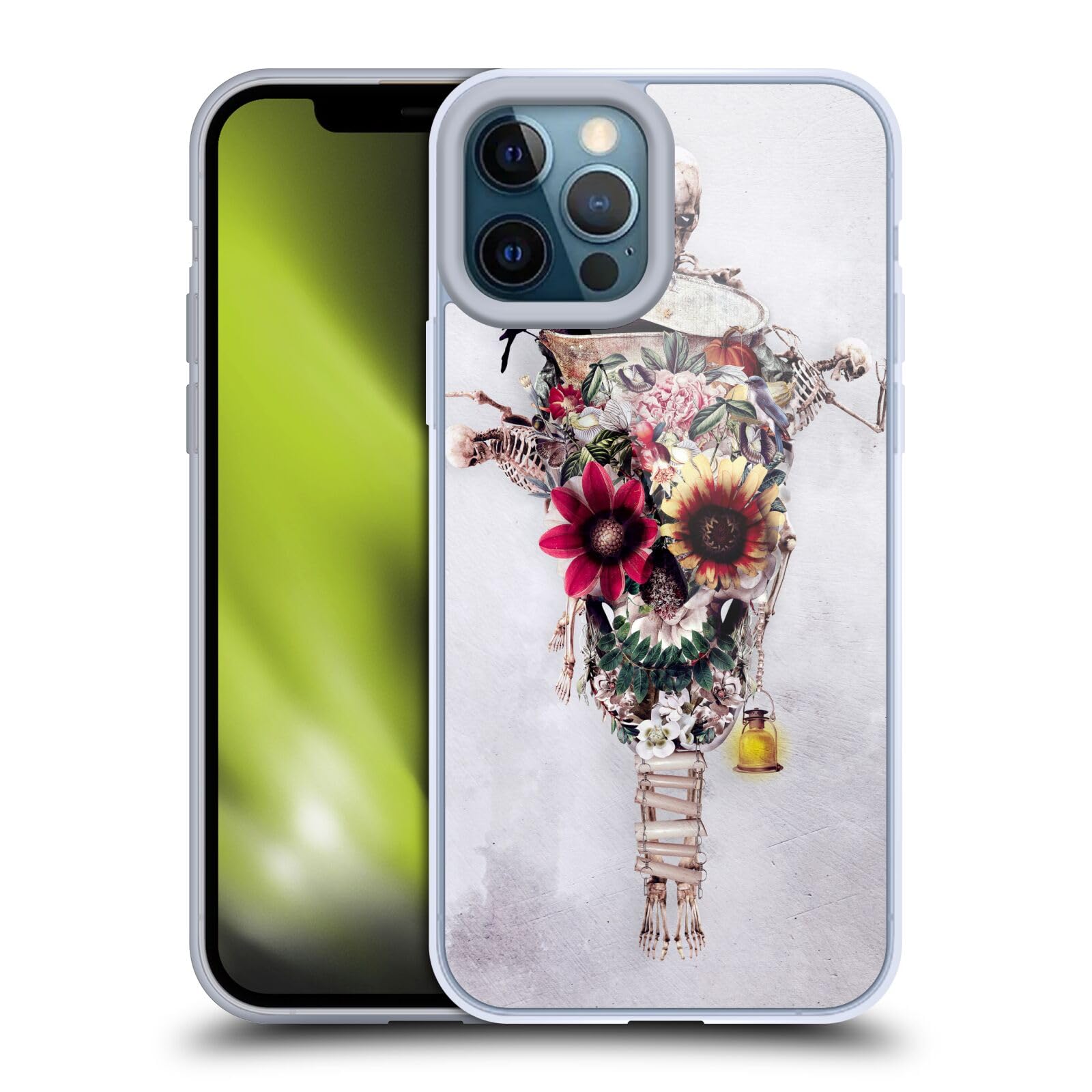 Officially Licensed Riza Peker Scarecrow Skulls 6 Soft Gel Phone Case for Apple iPhone 12 Pro Max - Protective Cover with Unique Art Design, Perfect for Halloween, Gothic Lovers and Horror Fans