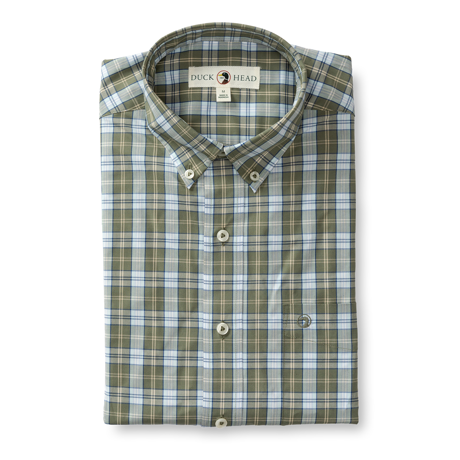 Wester Plaid Performance Poplin Sport Shirt for Men - Lightweight & Breathable Casual Button Down Shirt - Perfect for Office, Golf & Outdoor Activities