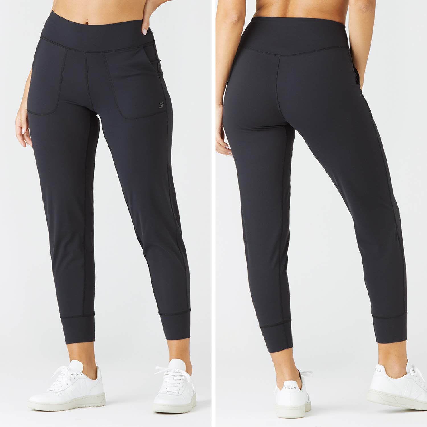 Glyder Pure Jogger Black - Women's Running Pants for Yoga, Gym & Casual Wear - High Waist Athletic Joggers with Pockets