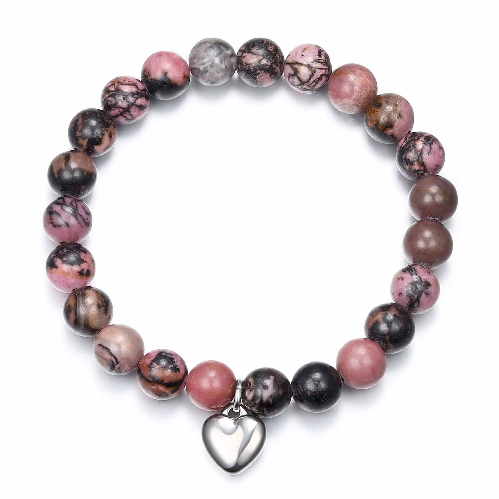 Natural Stone Bracelet for Women & Girls - Meaningful Birthday Gift for Sister, Daughter, Best Friend, Mom, Grandma | Heart Charm Jewelry with Inspirational Message Card | Perfect for Everyday Wear, Special Occasions & Thoughtful Gifting