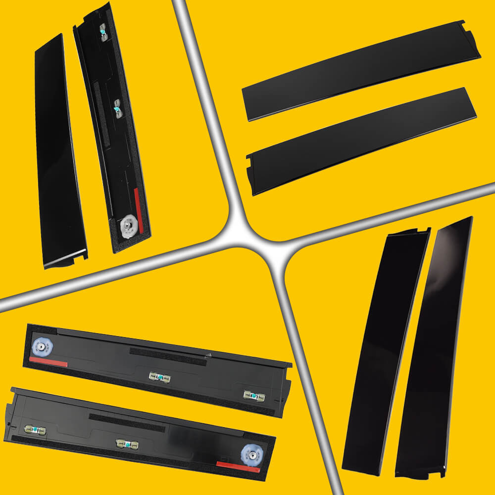 Glossy Black B Pillar Door Trim Molding for 2015-2020 Cadillac, Chevy & GMC Trucks & SUVs - Perfect Exterior Upgrade for Enhanced Style & Protection
