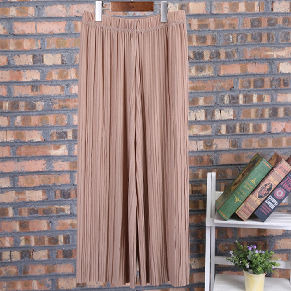Solid Color Loose Casual Ankle-Length Pants for Women - Comfortable Stretchy Lounge Pants for Yoga, Travel & Everyday Wear