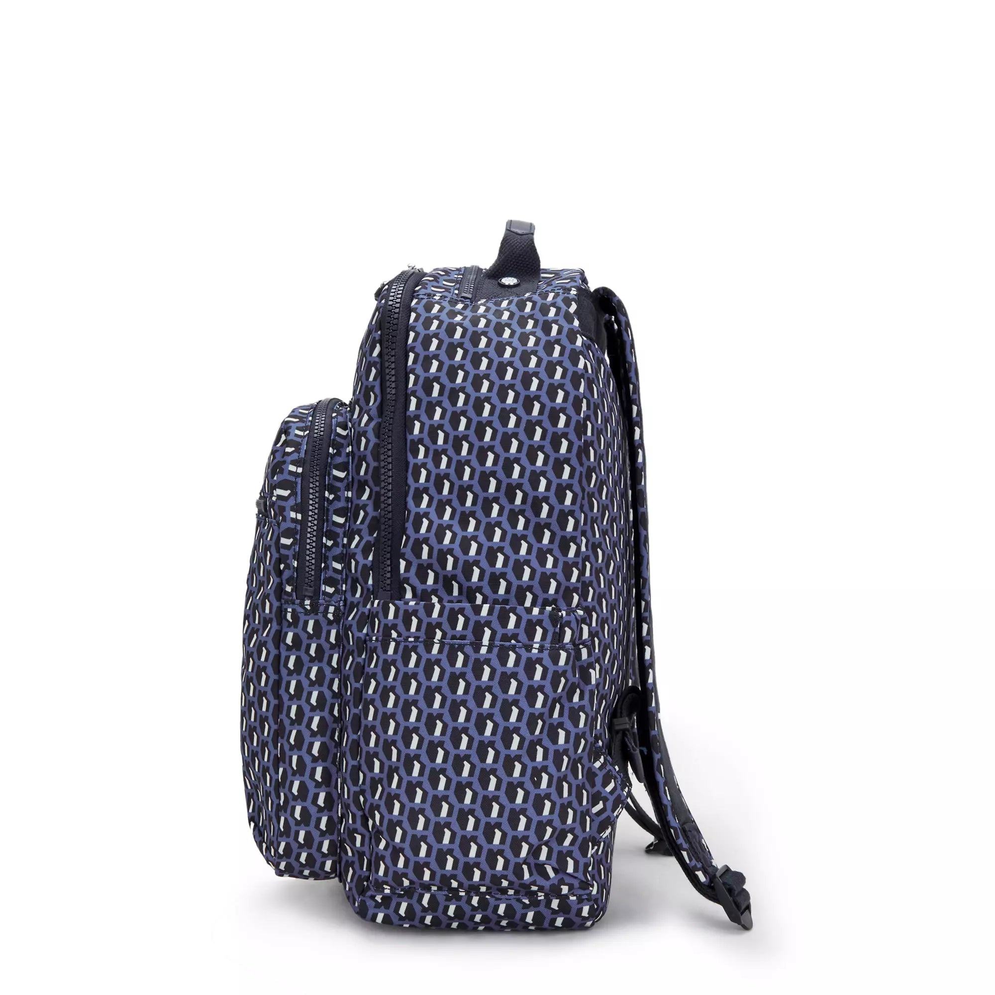 Kipling Seoul Printed 15 Inch Laptop Backpack - 3D K Blue | Lightweight & Durable School, Work & Travel Backpack for Women & Men