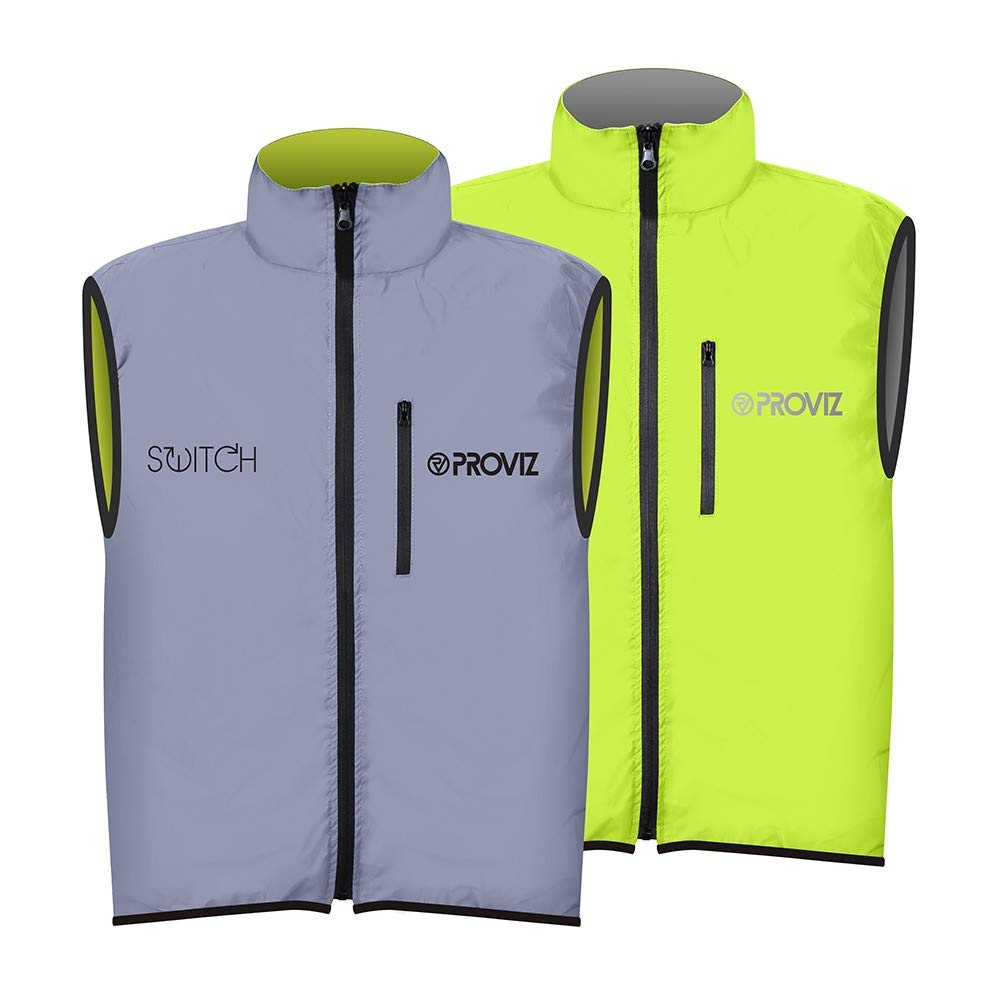 Proviz Men's Switch Cycling Vest - Reflective Waterproof Running Vest for Outdoor Sports & Commuting | Perfect for Cycling, Jogging, and Nighttime Safety