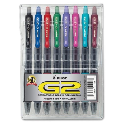 Wholesale CASE of 15 - Pilot G2 Retractable Gel Ink Pens, Fine Point (0.7mm), Assorted Colors - Premium Smooth Writing Gel Pens for Office, School & Note Taking - Refillable & Comfort Grip Design