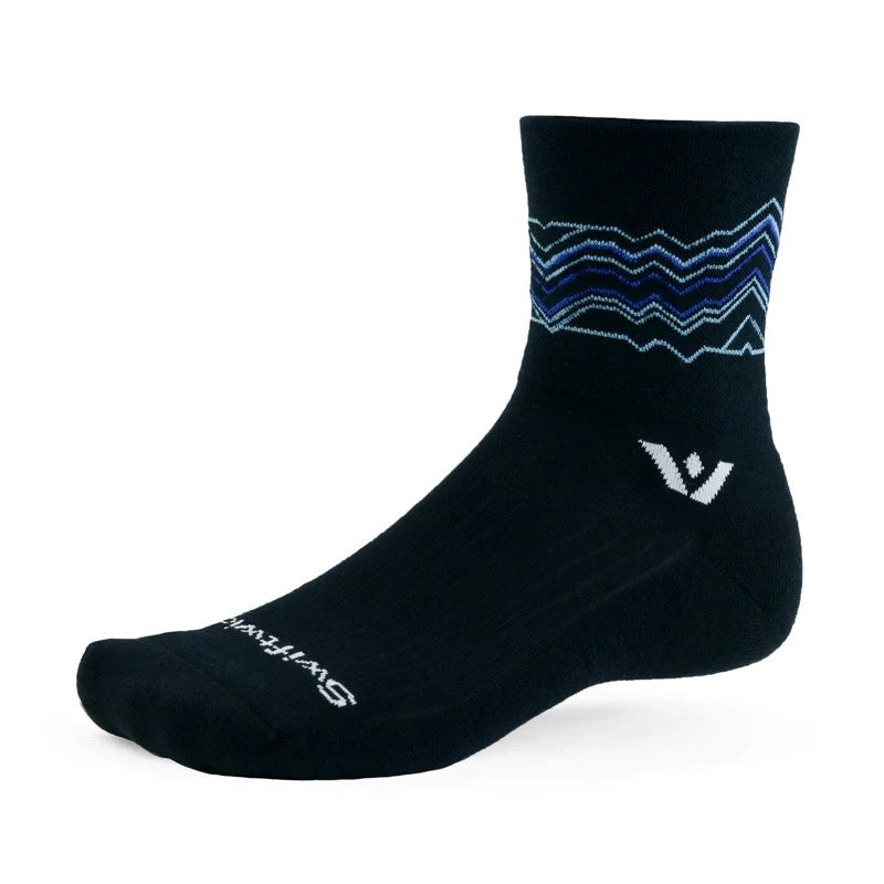 Swiftwick Pursuit Quarter Crew High Performance Socks for Hiking & Running - Moisture Wicking & Breathable Athletic Socks for Outdoor Adventures & Mountain Climbing