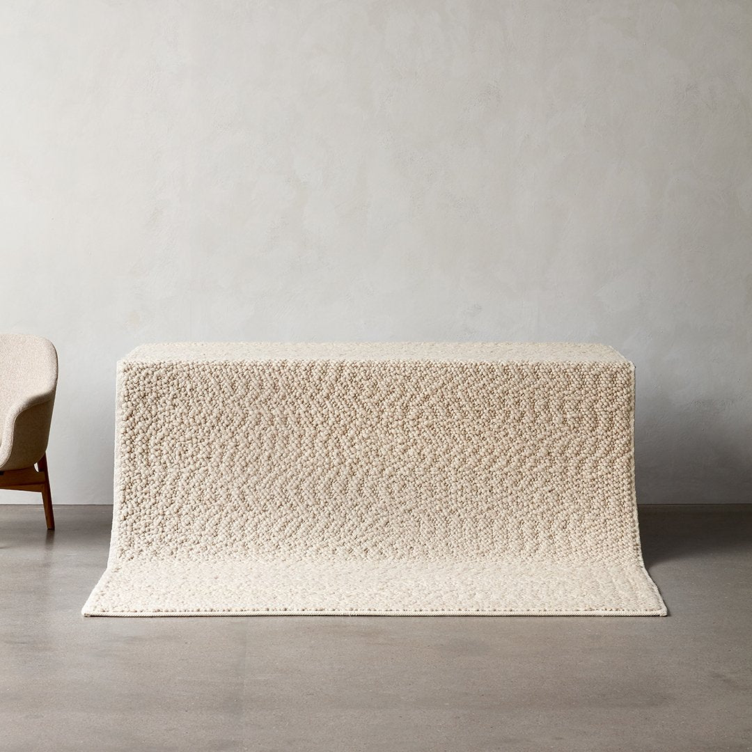 Nina Bruun Gravel Rug - Modern Handwoven Wool Area Rug for Living Room, Bedroom & Dining Room - Boho Chic Home Decor for Cozy & Stylish Interiors