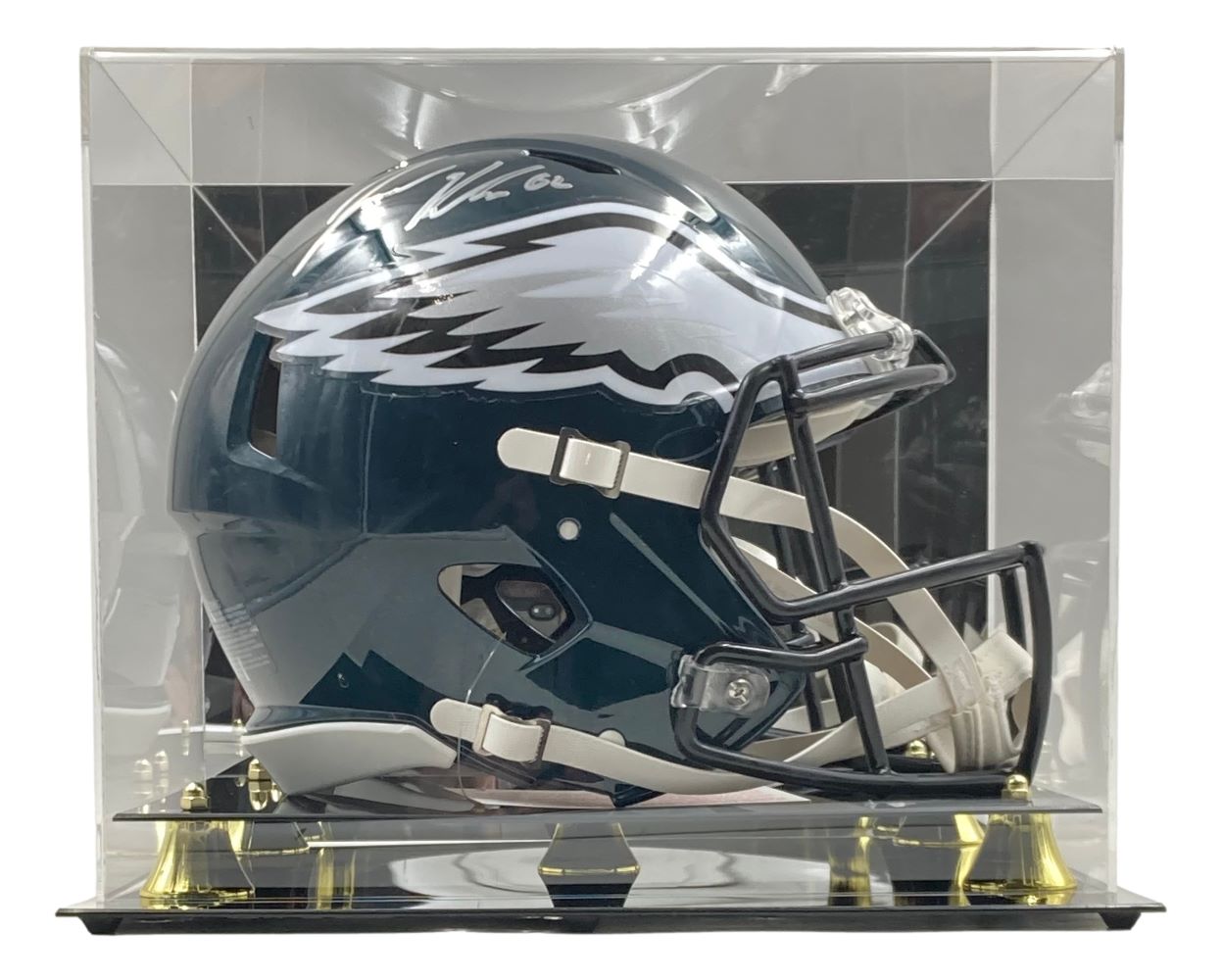 Jason Kelce Autographed Philadelphia Eagles Speed Authentic Helmet with PSA Hologram & Display Case - NFL Collectible for Eagles Fans, Sports Memorabilia, Man Cave Decor, Gift for Football Enthusiasts