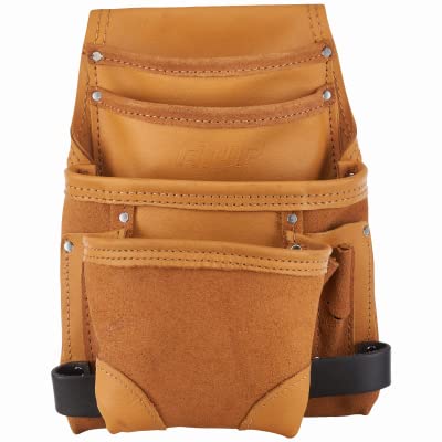 LT-683-3 AWP Leather Tool Pouch - Set of 3 Durable Construction Utility Pouches for Electricians, Carpenters & Handymen - Perfect for Tools Organization on Job Sites & DIY Projects