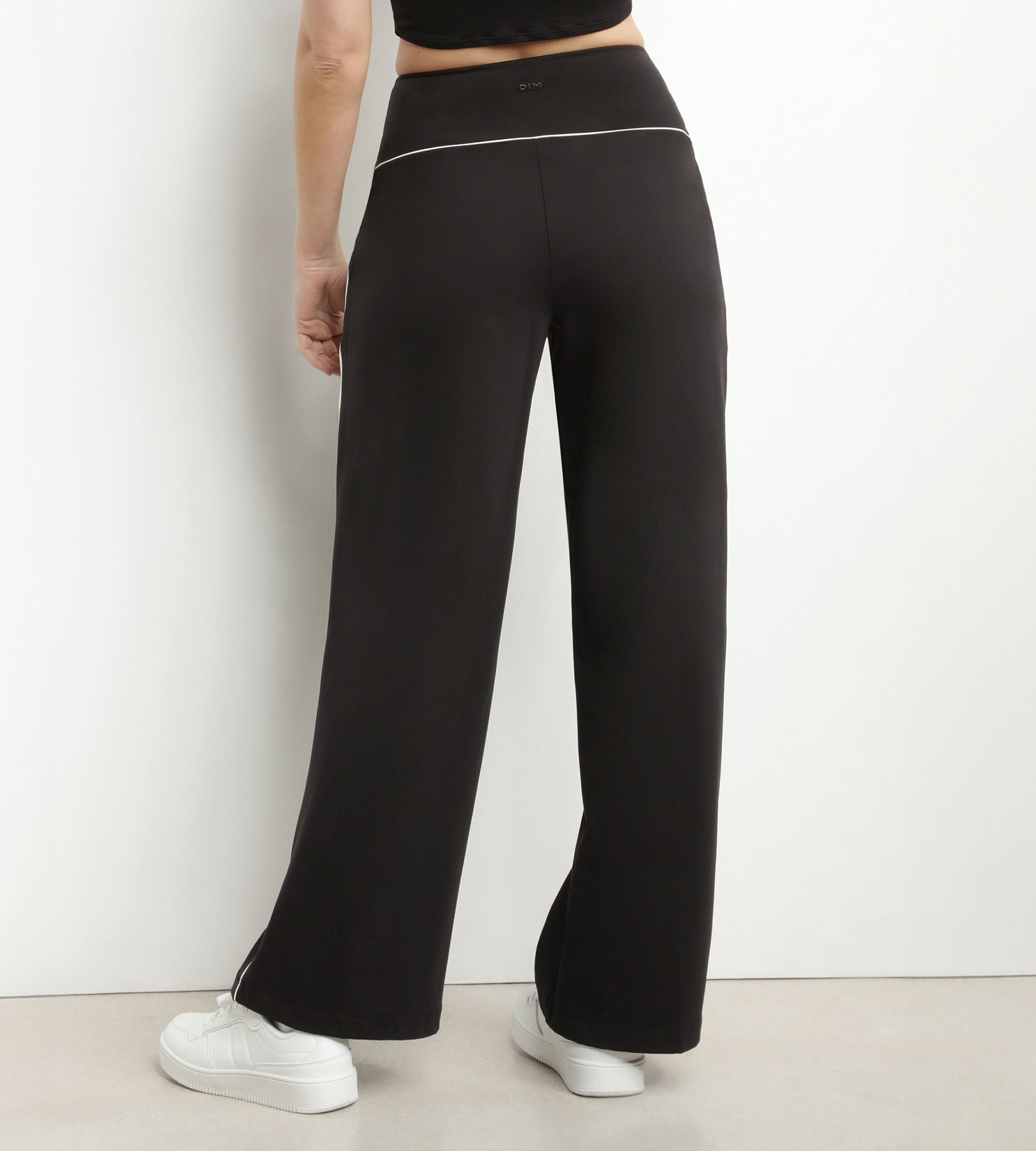 Stretch Jersey Wide Leg Sport Pants for Women - Black | Comfortable & Breathable for Yoga, Running & Casual Wear