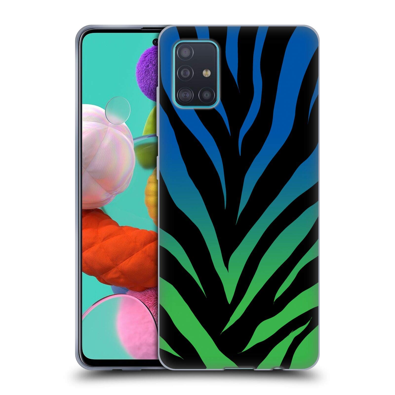 Grace Illustration Ombré Zebra Print Soft Gel Case for Samsung Galaxy A51 (2019) - Stylish Protection for Everyday Use