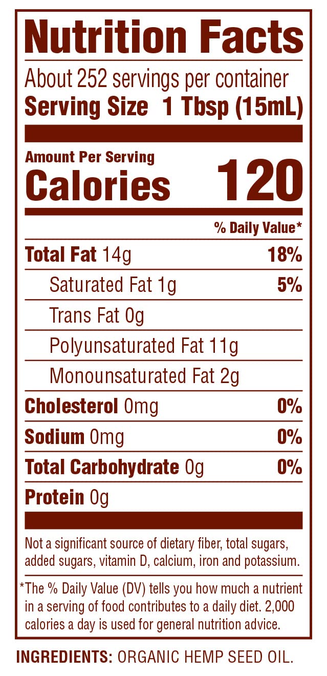 Nutiva Organic Cold-Pressed Unrefined Raw Hemp Seed Oil, 1 Gallon - USDA Organic, Non-GMO, Vegan, Keto & Gluten-Free - Rich in Omega 3 & 6 Fatty Acids - Perfect for Salad Dressings, Smoothies & Skin Care