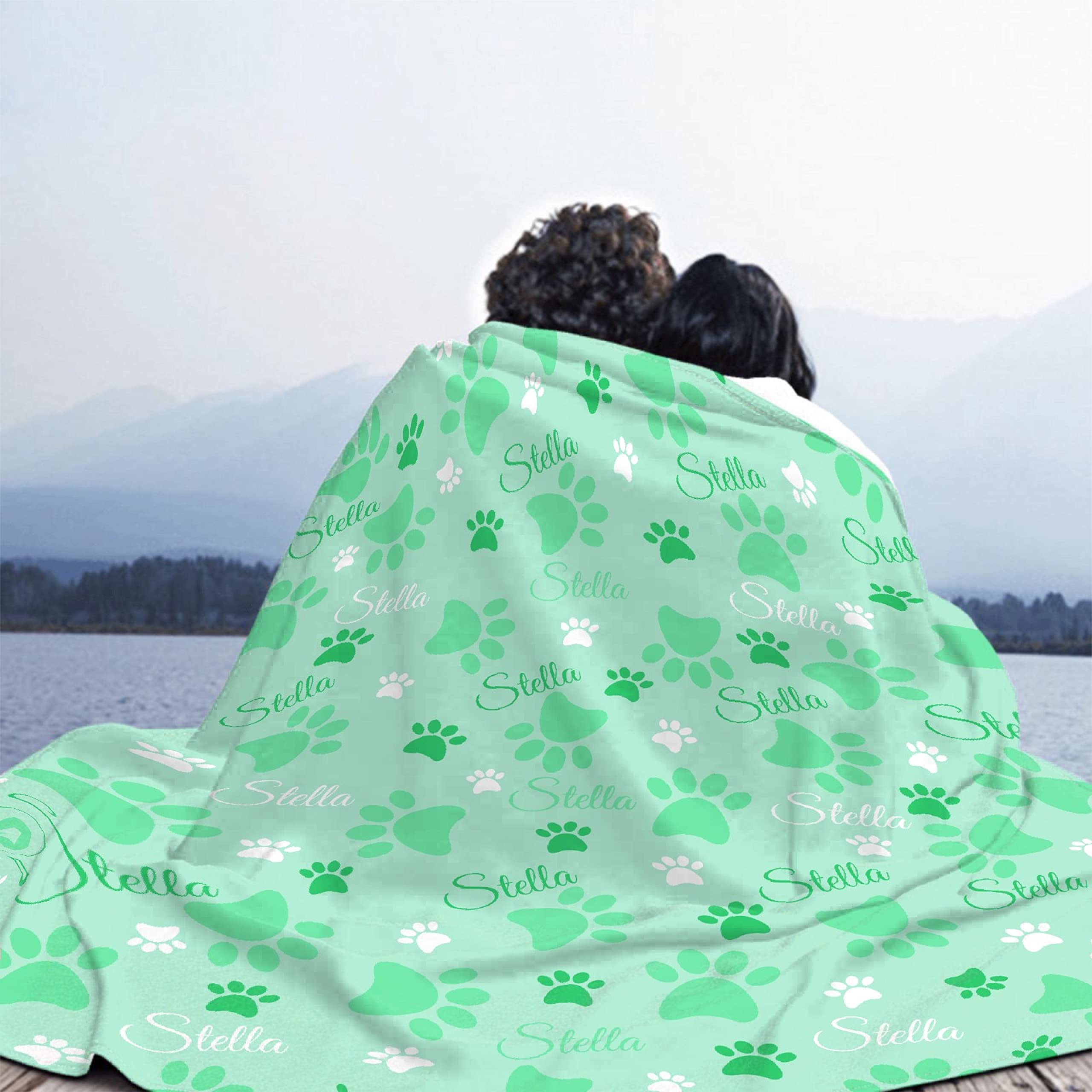 **Personalized Dog Blanket with Name - Custom Fleece Pet Blanket for Dogs, Puppies & Dog Lovers - Soft Cozy Throw for Bed, Sofa, Couch & Travel - Perfect Gift for Mom, Dad & Family**    *(Use Cases: Ideal for snuggling at home, keeping pets warm during travel, or as a heartfelt gift for dog lovers.)*