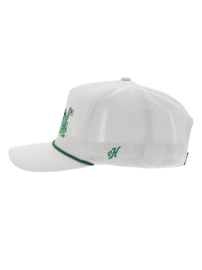Hooey 2517T WH Cowboy Golf Mid Profile Snapback Trucker Hat - White | Stylish & Comfortable for Golf, Outdoor & Casual Wear