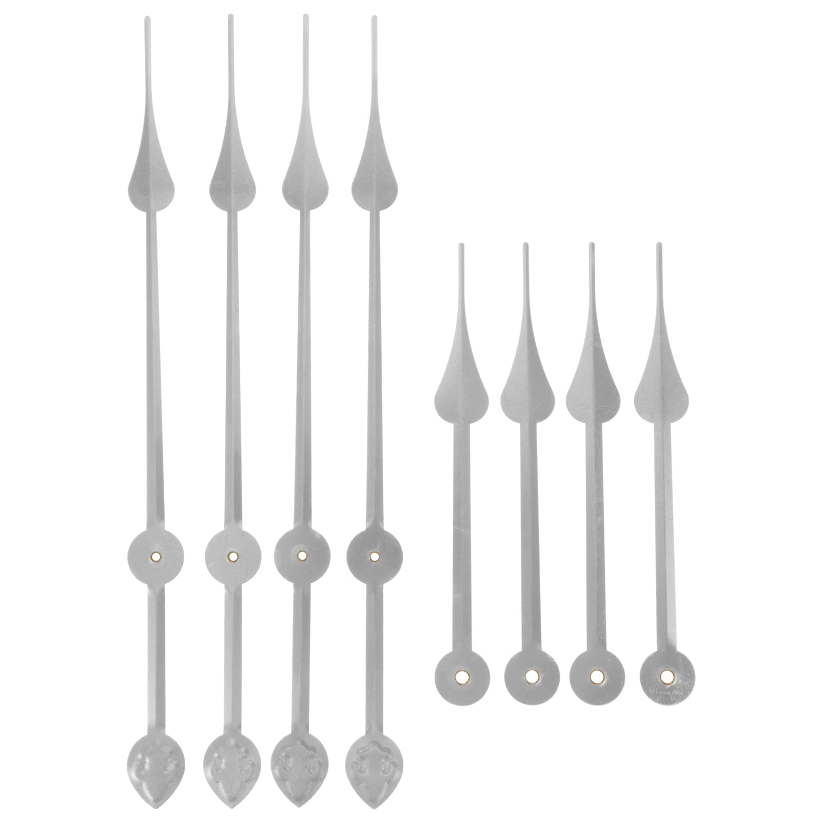 YARDWE 4 Styles Clock Hands Set - Silver Clock Movement Replacement Parts (12.97