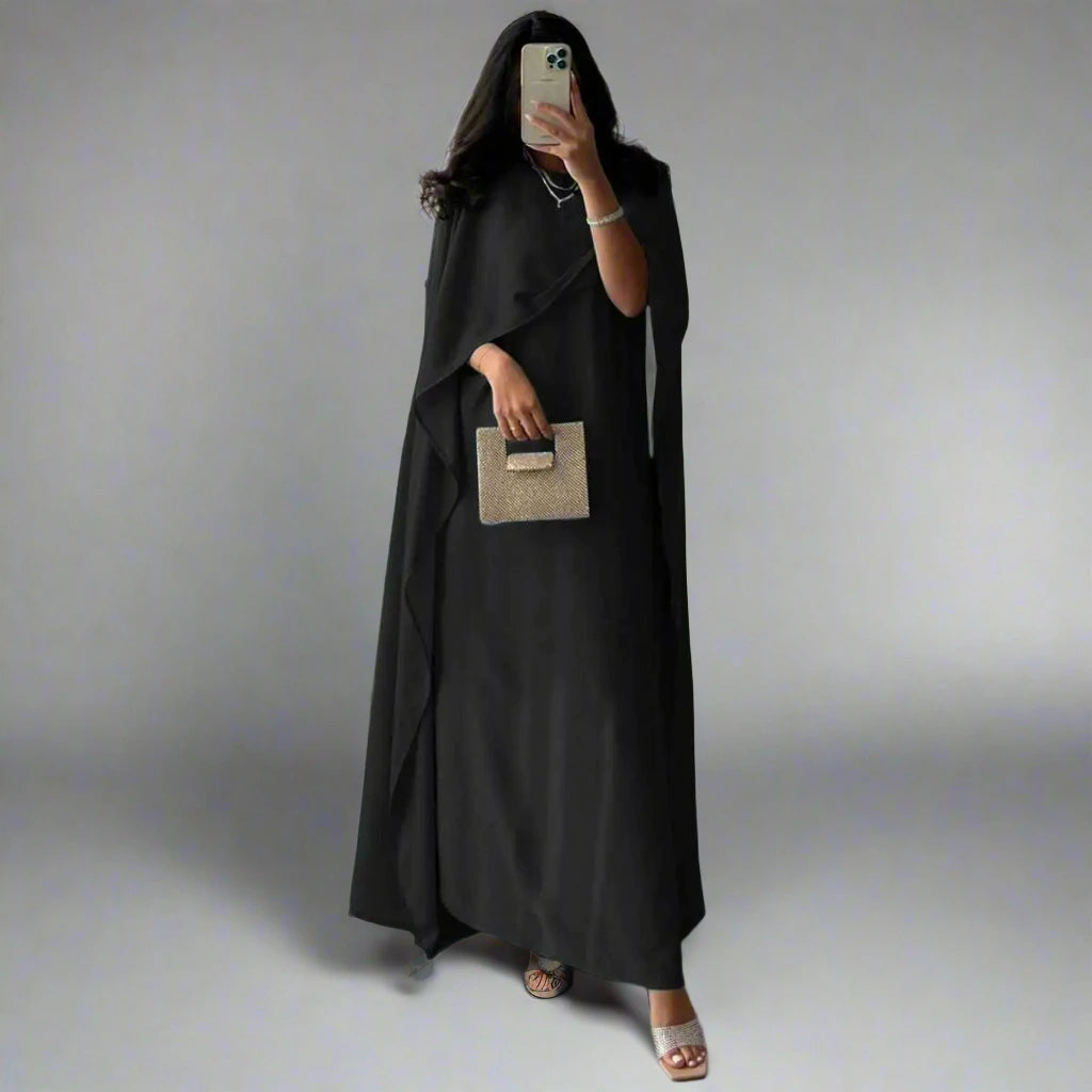 Elegant Muslim Women's Satin Abaya Dress - Modest Islamic Prayer Dress for Home & Mosque - Perfect for Eid, Ramadan & Special Occasions
