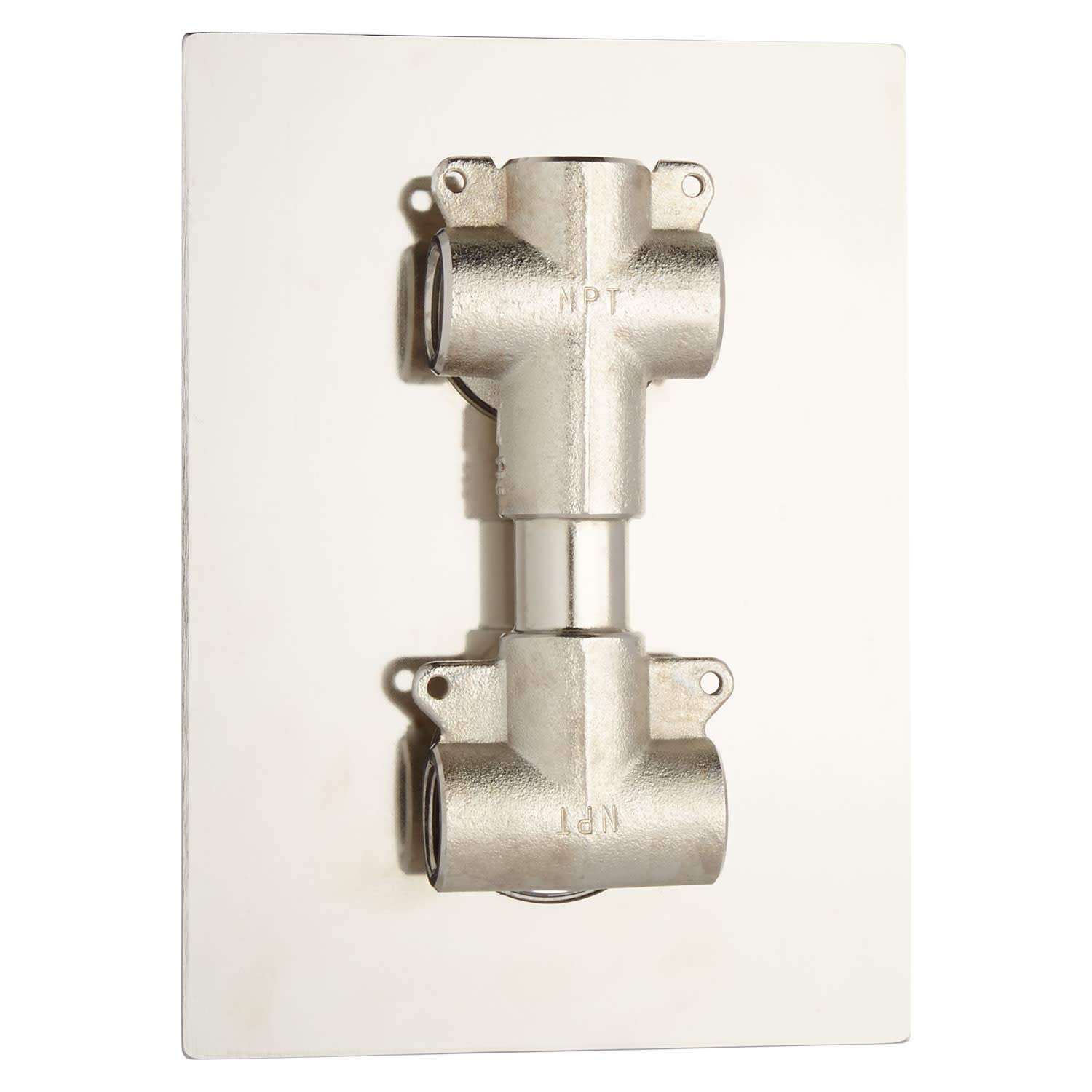 Signature Hardware 414750 Calhower Shower System with Rainfall Shower Head & Handheld Shower - Brushed Nickel Finish - Complete Rough-In Valve Included - Perfect for Luxury Bathroom Renovations and Spa-Like Shower Experiences