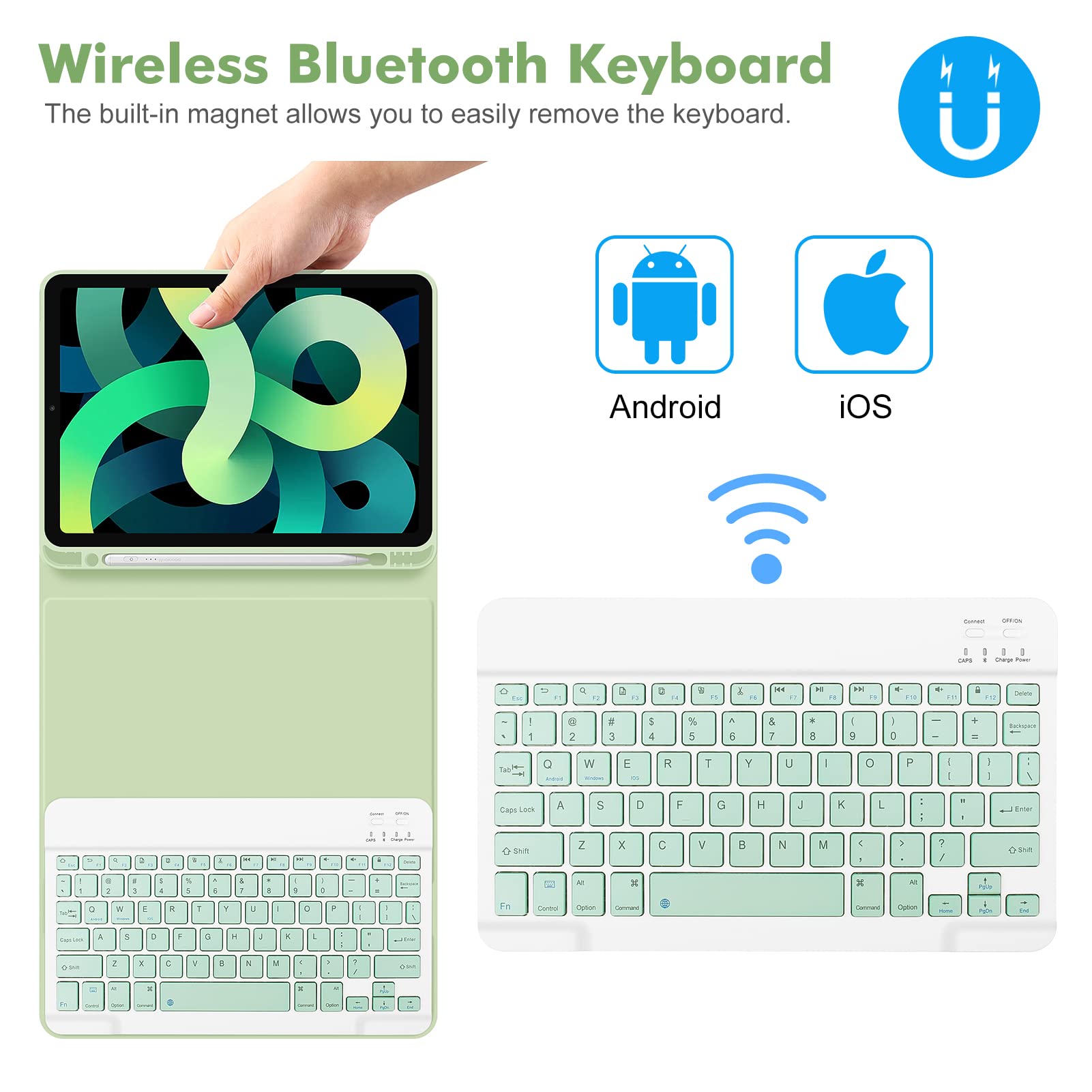GOKOCO Detachable Bluetooth Keyboard Case for iPad Air 11