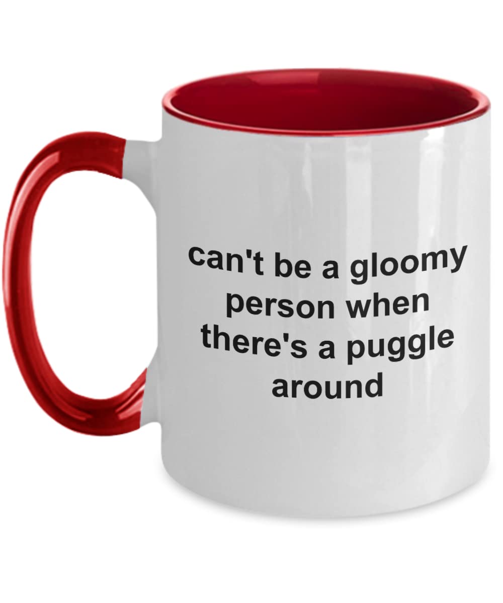 Funny Puggle Coffee Mug - Perfect Gift for Dog Moms & Coffee Lovers - Birthday Present Idea - Cute Puggle Design - Great for Home, Office or Gift Giving