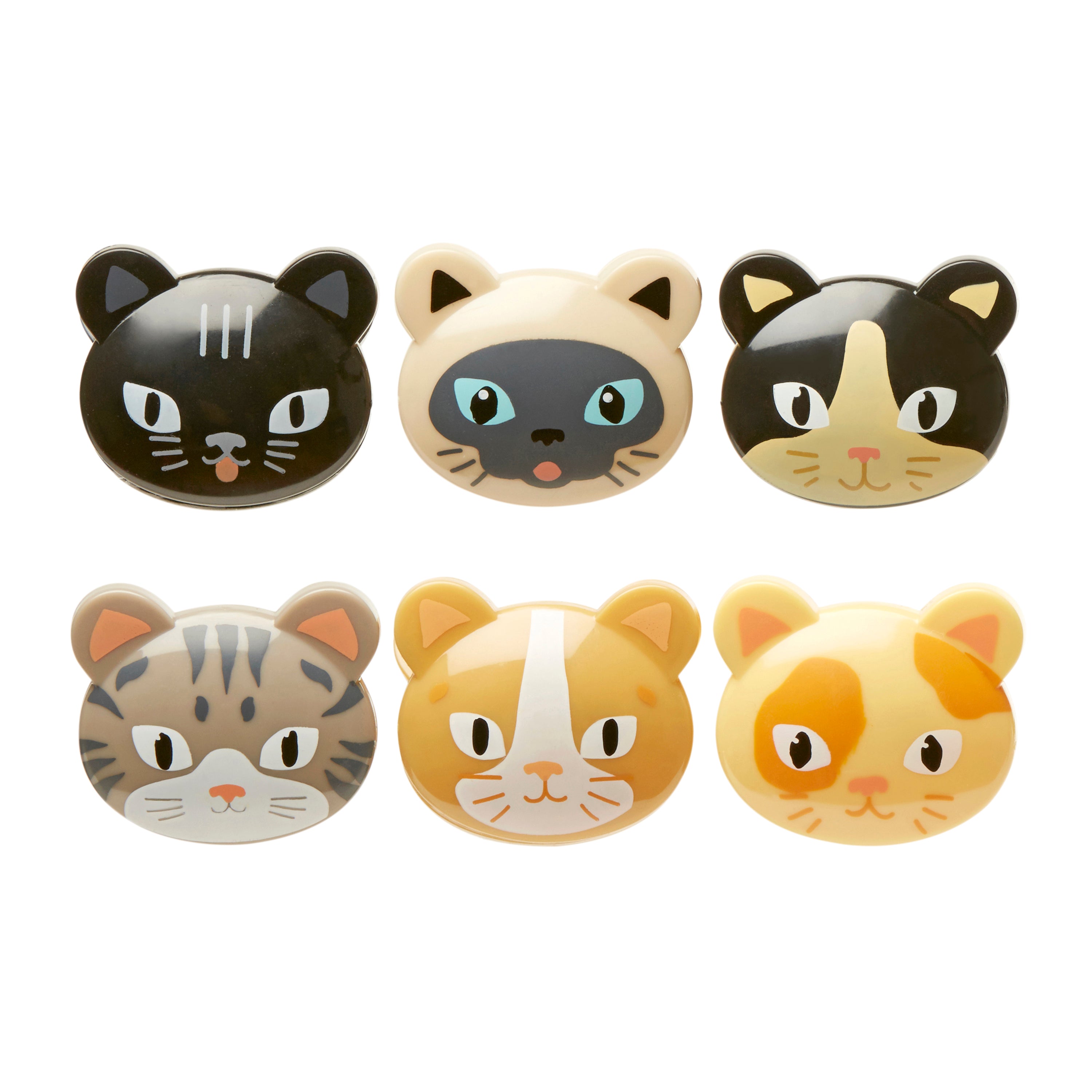 Cat Bag Clips Set of 6 - Secure & Resealable Food Storage Clips for Chips, Snacks, Bread Bags - Perfect for Kitchen, Pantry & Travel Organization