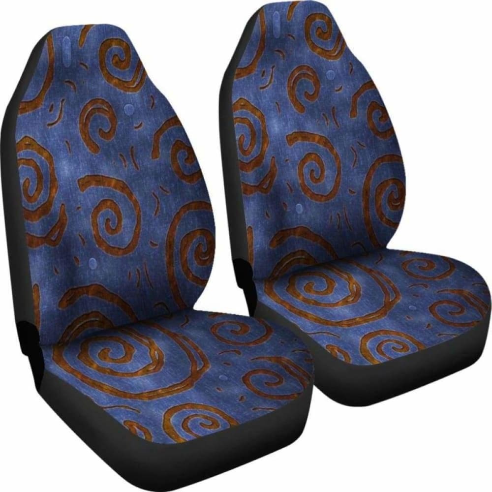 Blue Abstract Car Seat Covers - Premium Universal Fit for Cars, SUVs & Trucks | Waterproof & Comfortable Auto Accessories | Perfect for Road Trips, Daily Commute & Car Makeovers