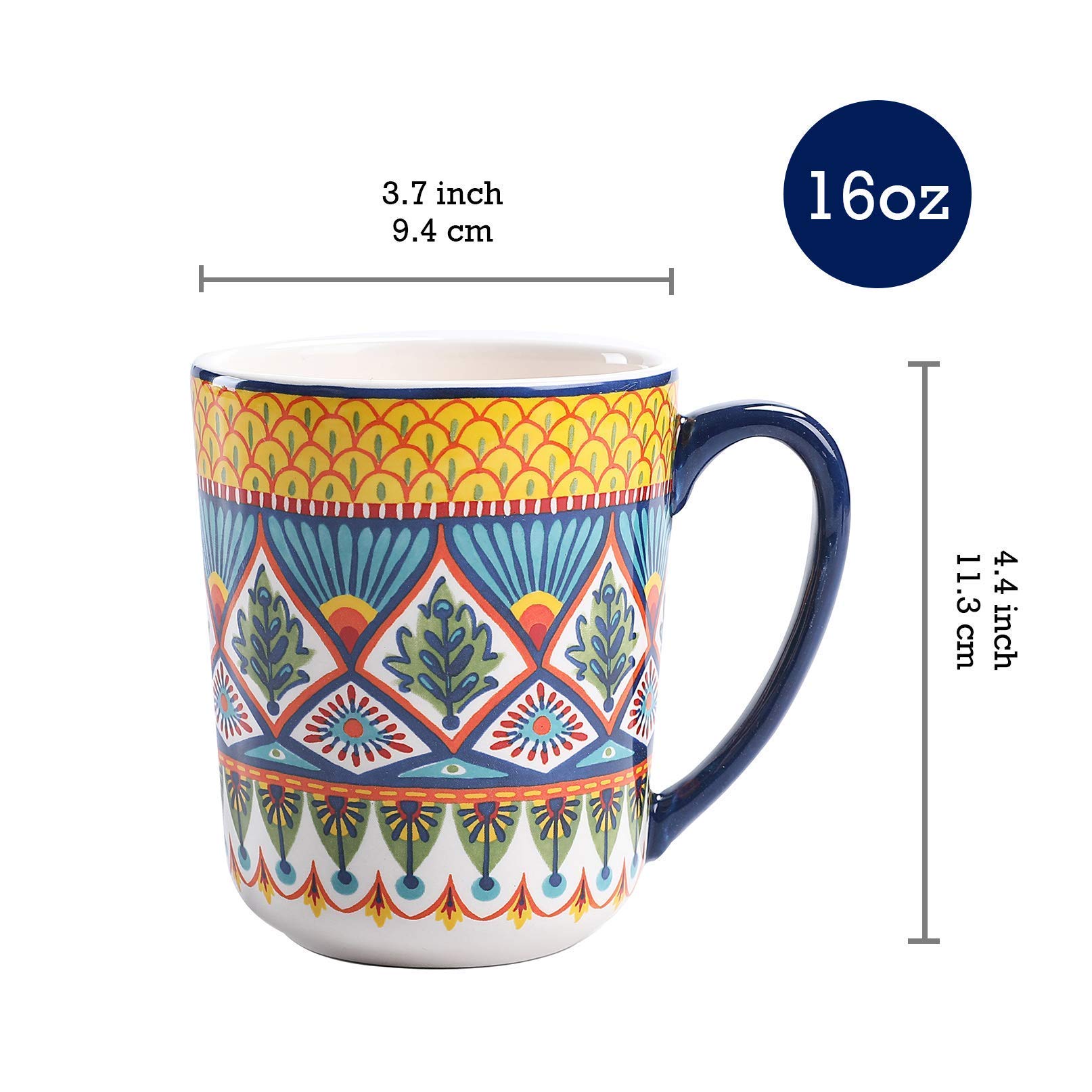Bico Havana 16-Piece Ceramic Dinnerware Set for 4 - Includes 11