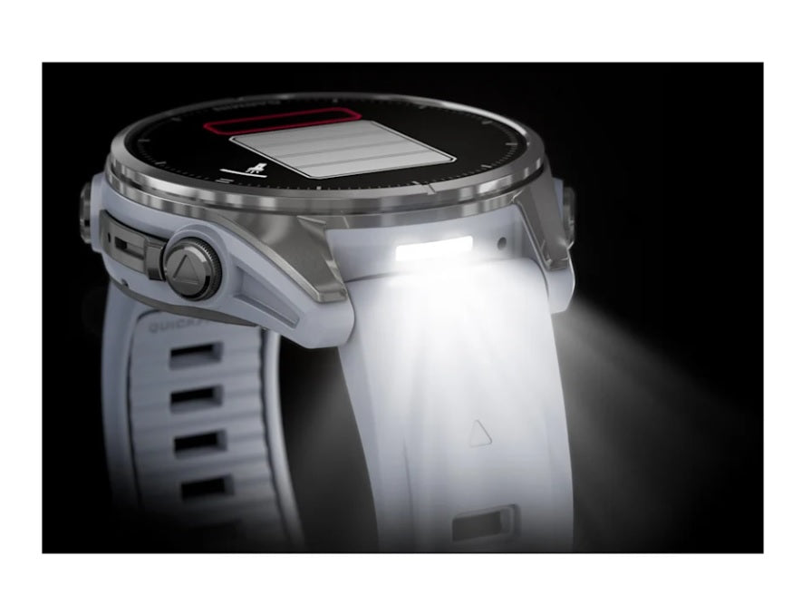 Garmin fenix 8 GPS Smartwatch - 43mm Silver Stainless Steel Case with Whitestone Silicone Band | Multisport Tracking, Heart Rate Monitor | Perfect for Running, Hiking & Outdoor Adventures