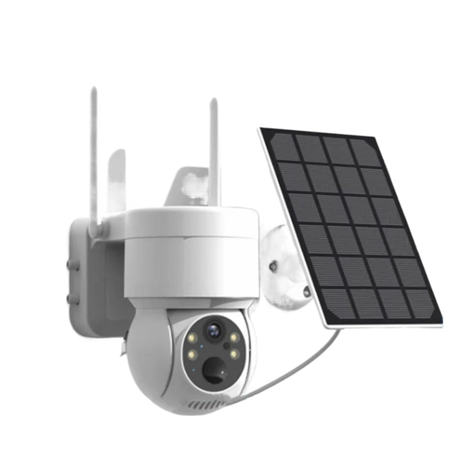 JOLIANE 4MP Solar Wireless PTZ IP Camera with Built-in Battery - HD Video Surveillance for Home Security, 32GB Card Included - Ideal for Outdoor Monitoring, Yard Protection, and Long-Term Standby Use