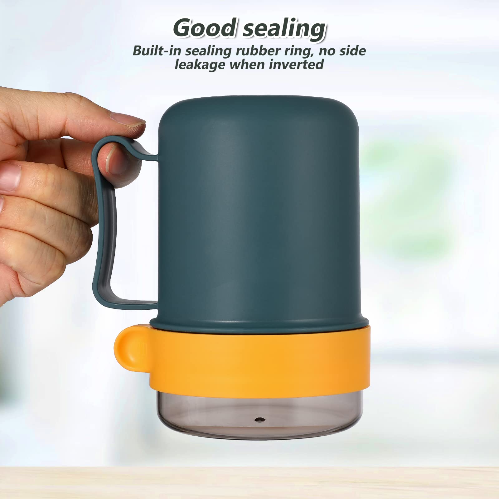 **Cabilock Insulated Soup Mug with Lid & Spoon - 16oz Microwave Safe Food Flask, Thermos for Hot/Cold Beverages - Perfect for Breakfast, Soup, Noodles, Cereal, Coffee, Office Lunch & Outdoor Camping (Blue)**