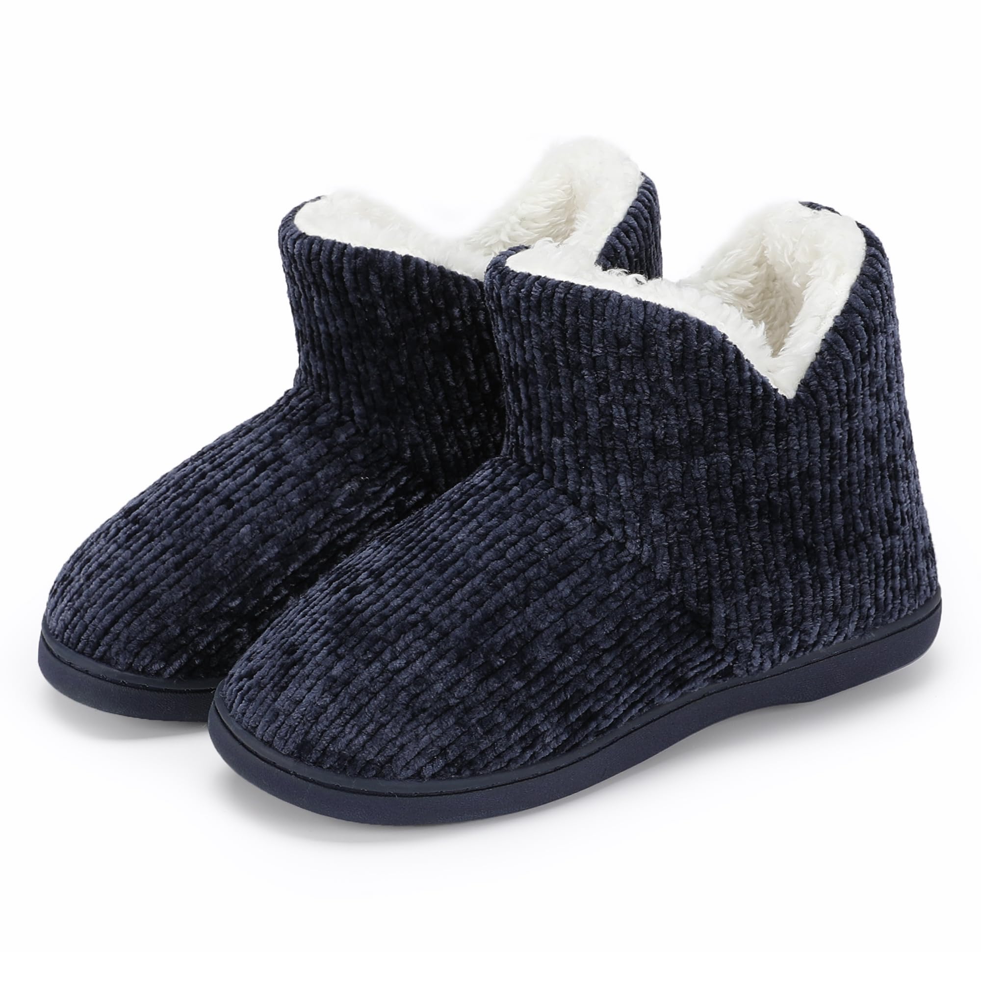 TUOBUQU Women's Cozy Plush Bootie Slippers - Warm Fuzzy Indoor/Outdoor Winter House Shoes for Women - Perfect for Home, Office & Winter Comfort