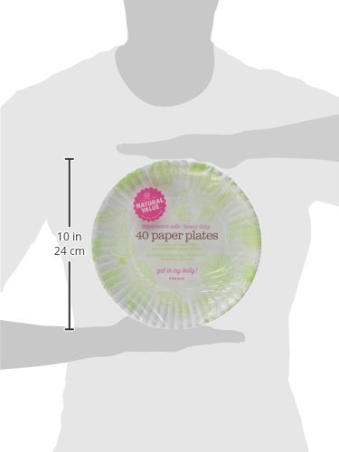 Natural Value 9 Inch Biodegradable Paper Plates - 40 Count (Pack of 24) | Eco-Friendly Disposable Plates for Parties, Picnics & BBQs | Compostable Dinnerware for Home, Office & Outdoor Events