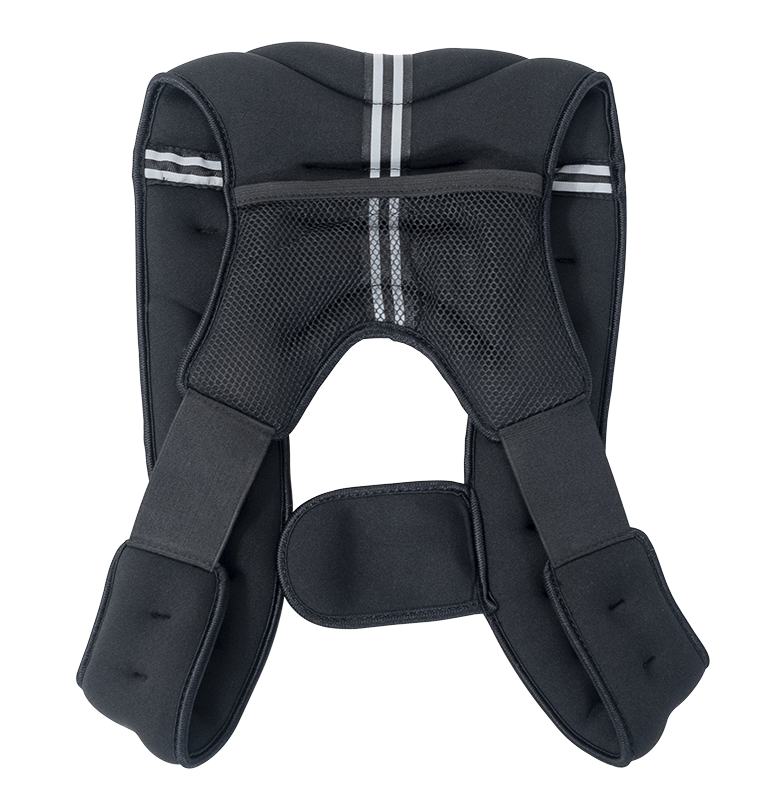 FitClub Adjustable Weight Vest 5kg (11 lbs) for Men & Women - Black & Silver - Strength Training, Running, CrossFit & Home Workouts