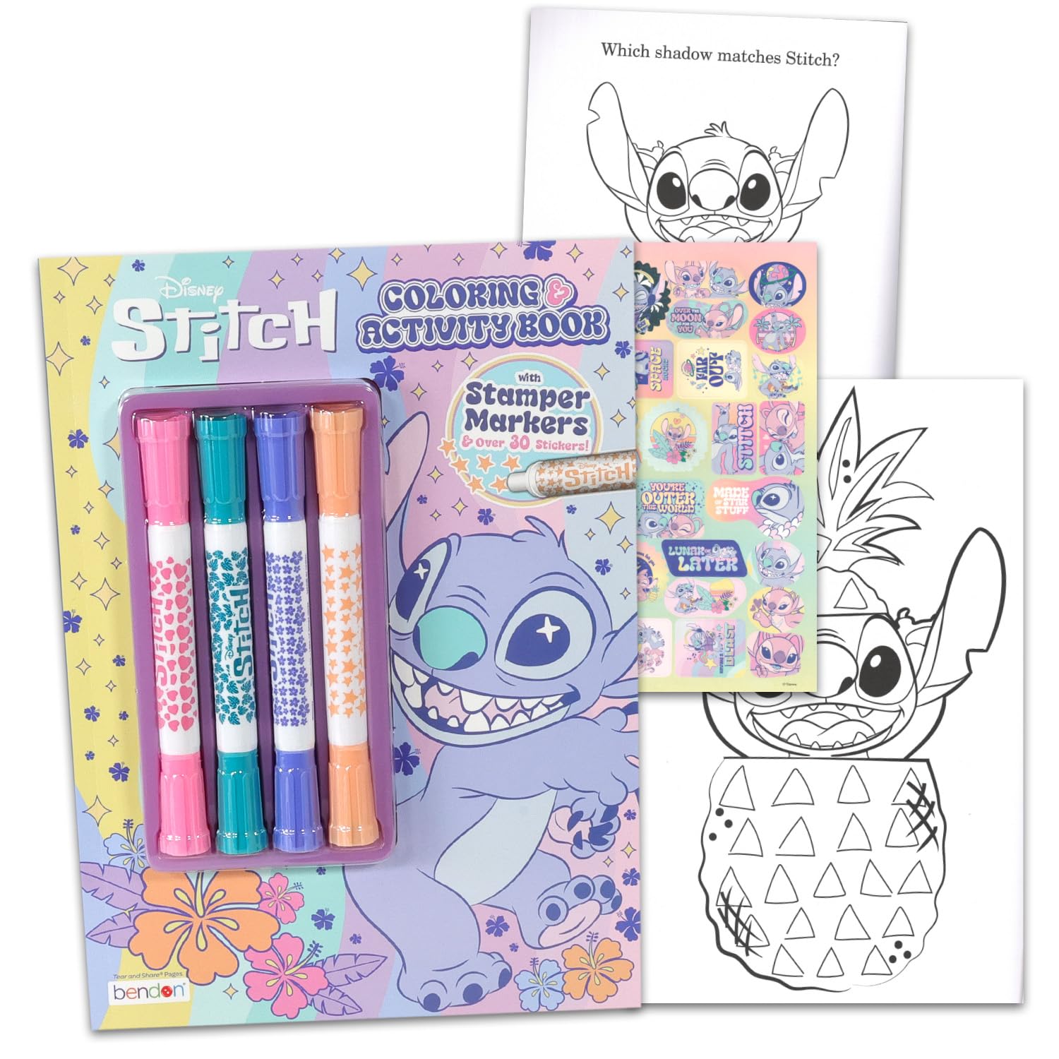 Disney Lilo and Stitch Coloring Book Set for Kids - 2 Jumbo Activity Books with Coloring Pages, Stickers, Games & Puzzles | Perfect for Birthday Gifts, Travel Entertainment & Family Bonding Time