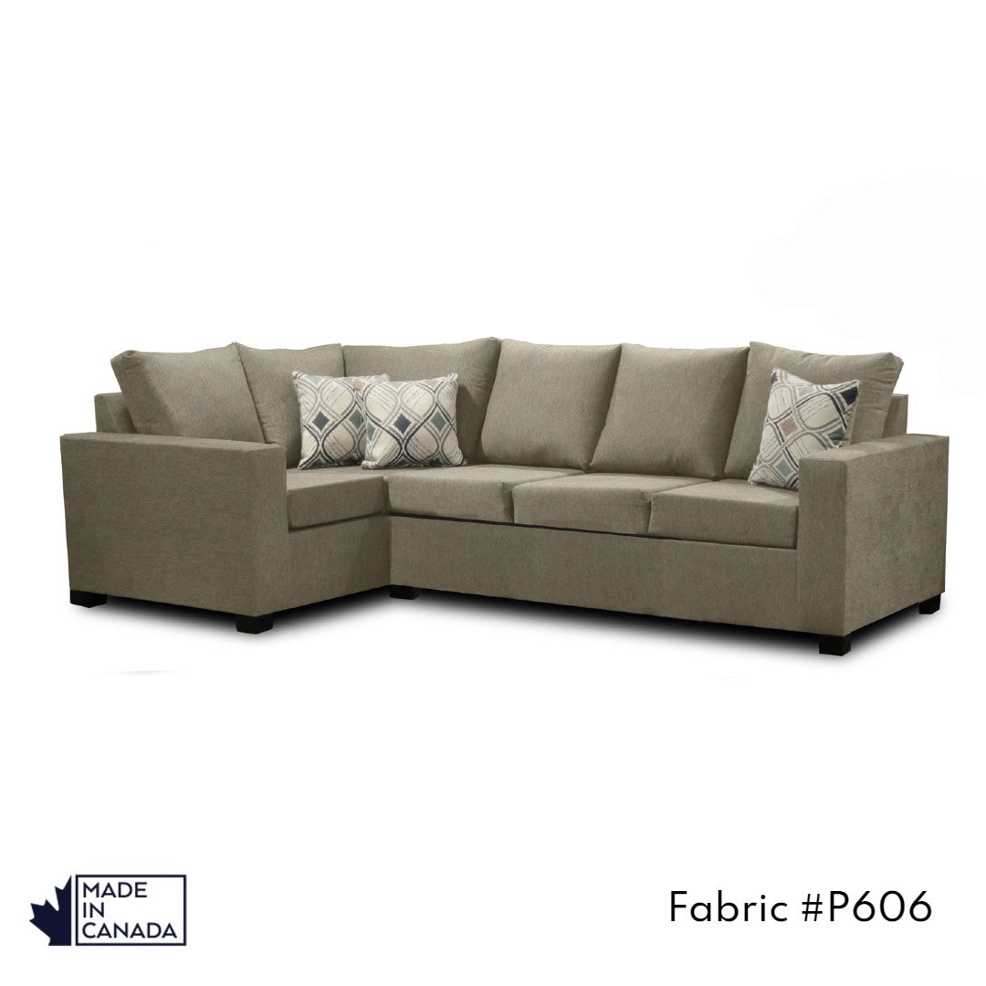 Canadian Made 3 x 1 Sectional Sofa with LHF/RHF Configurations & 17 Color Options - Perfect for Living Rooms, Apartments & Home Theaters