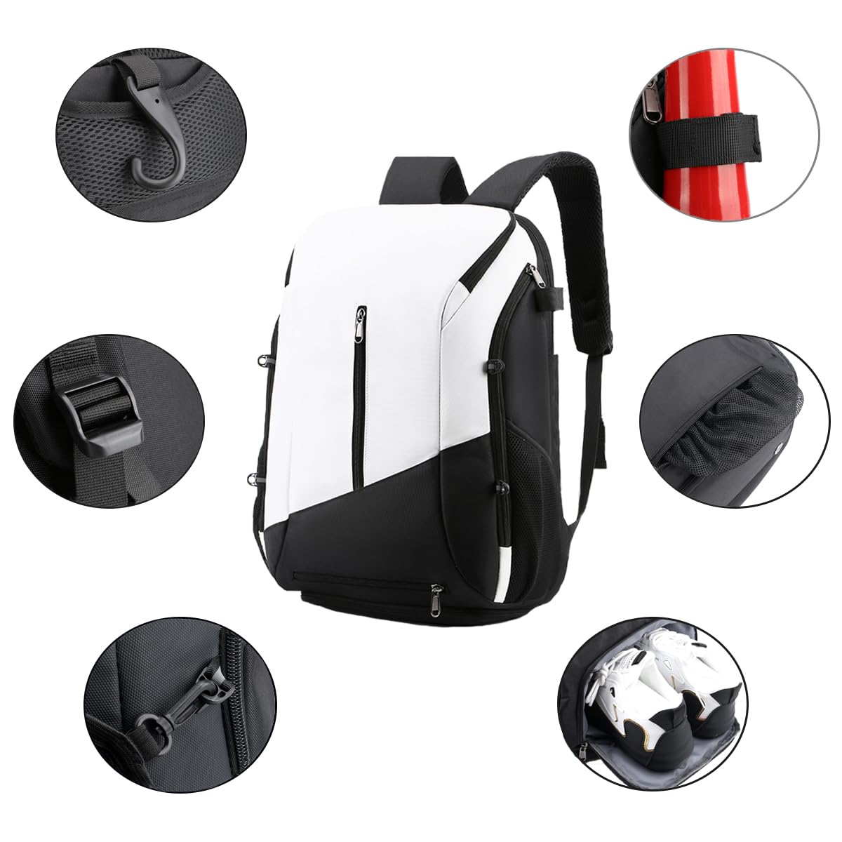Men's Waterproof Basketball Backpack with Ball Compartment - Perfect for Sports & Travel
