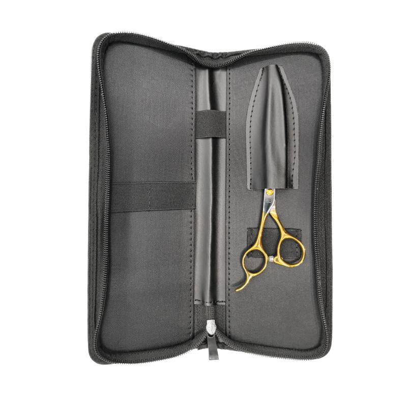 Tauro Pro Line Janita Plunge Stainless Steel Professional Shears - Ultra Sharp Left-Handed Scissors with Ergonomic Short Handle for Precision Cutting - Perfect for Hairdressing, Sewing & Crafting