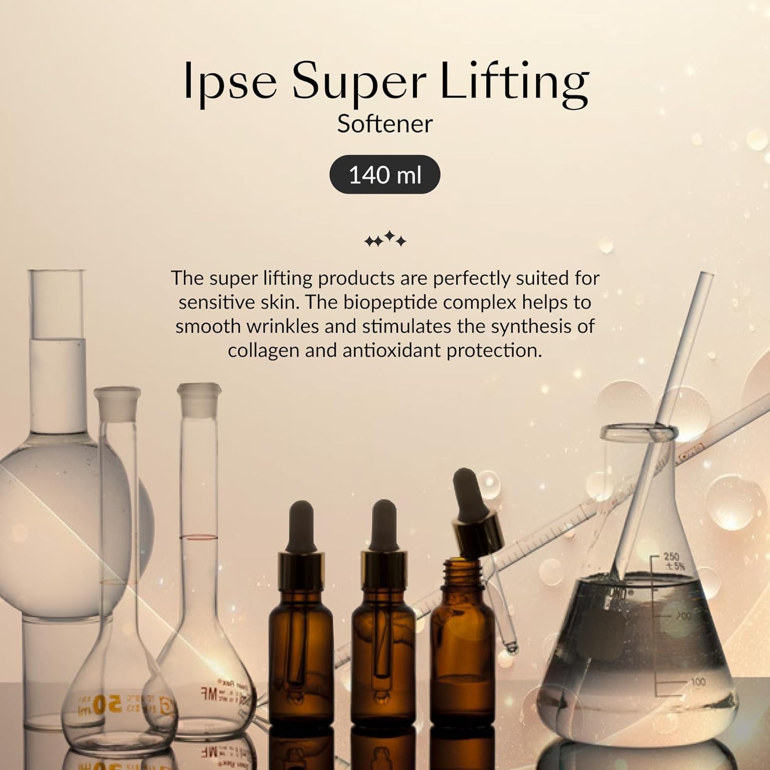 IPSE Korean Super Lifting Face & Neck Serum 140ml - Anti-Aging Facial Rejuvenation Serum with Peptide Complex - Reduces Fine Lines & Wrinkles - Best for Night Skincare Routine & Daily Anti-Aging Treatment