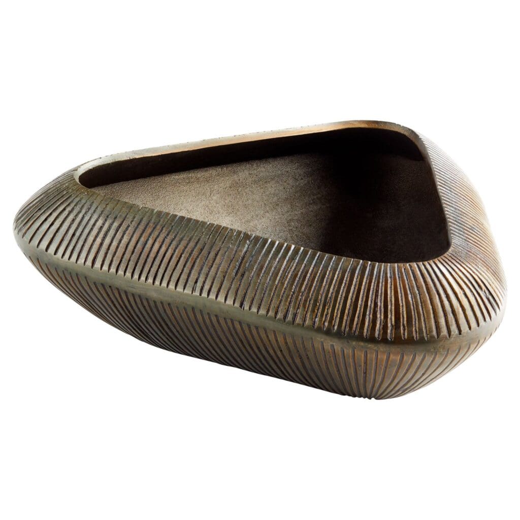 Cyan Design 11527 Prism Bowl - Antique Bronze Large Decorative Bowl for Centerpiece, Table Decor, Home Decor, Wedding & Party Decorations