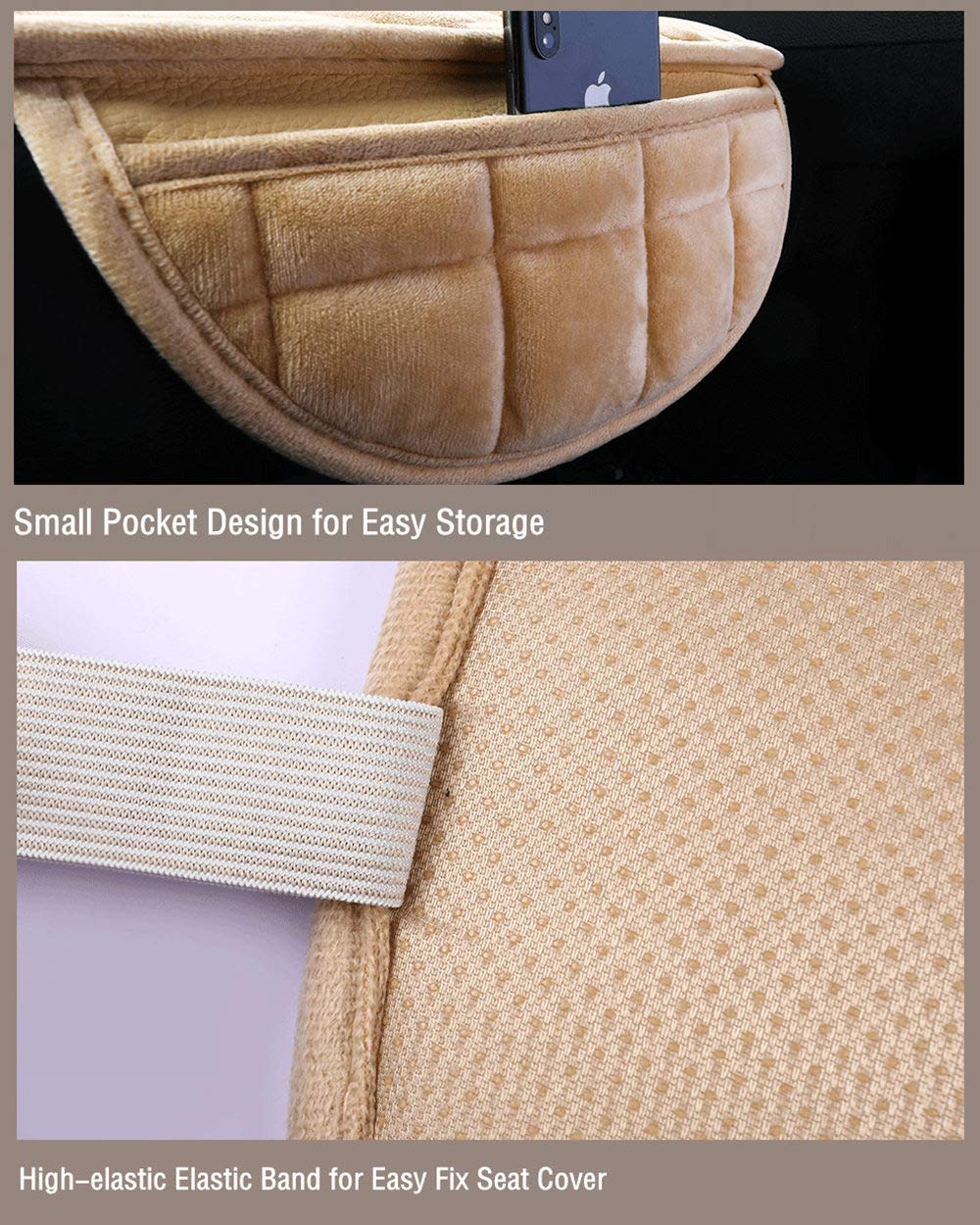 Plush Car Seat Covers - Universal Fit for Sedan/SUV - 2 Front & 1 Rear - Comfortable Driving Protection