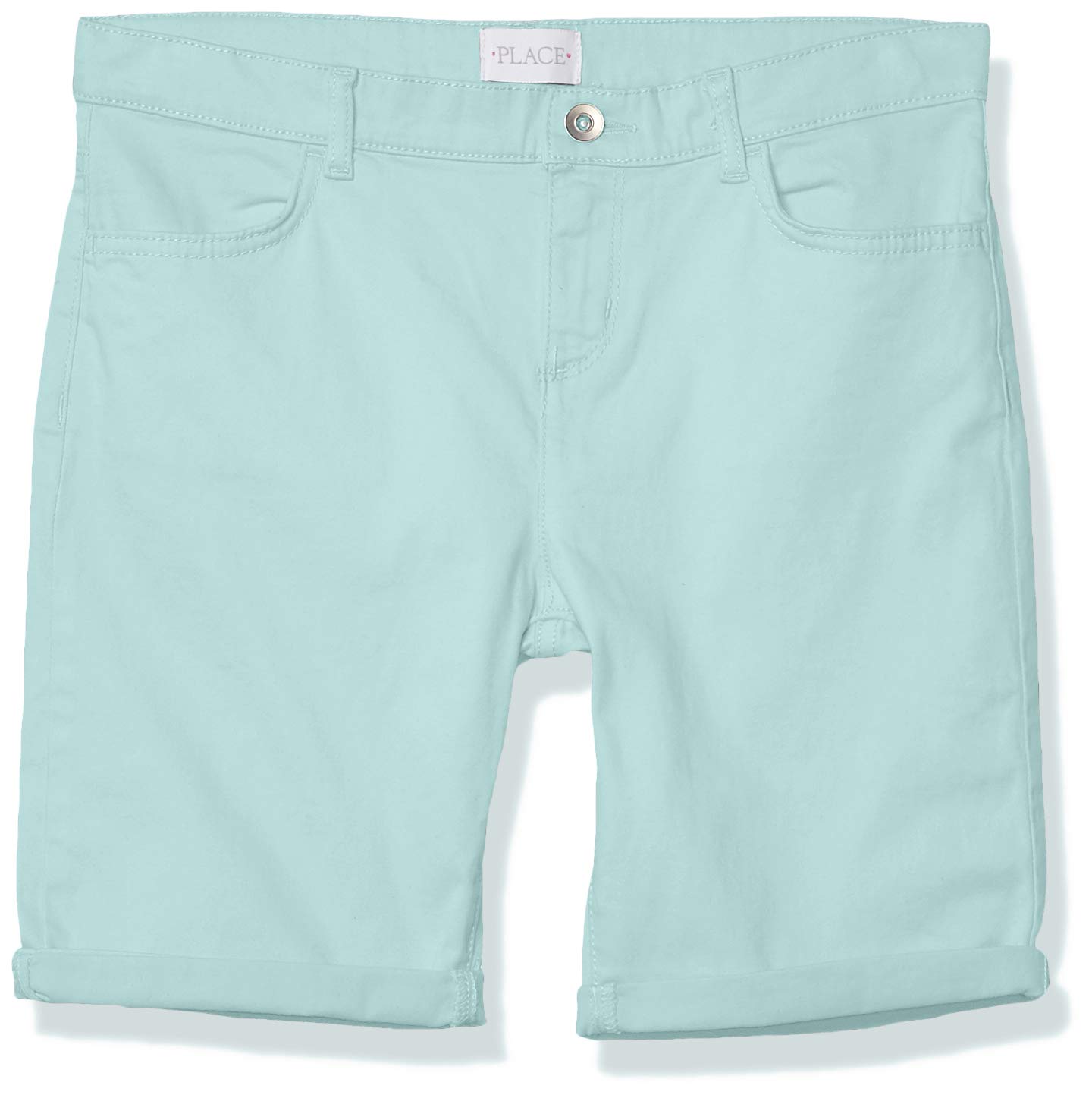 The Children's Place Girls' Roll Cuff Skimmer Shorts - Comfortable Stretch Denim Summer Shorts for Toddler & Kids | Perfect for Playdates, Beach Outings & Casual Wear