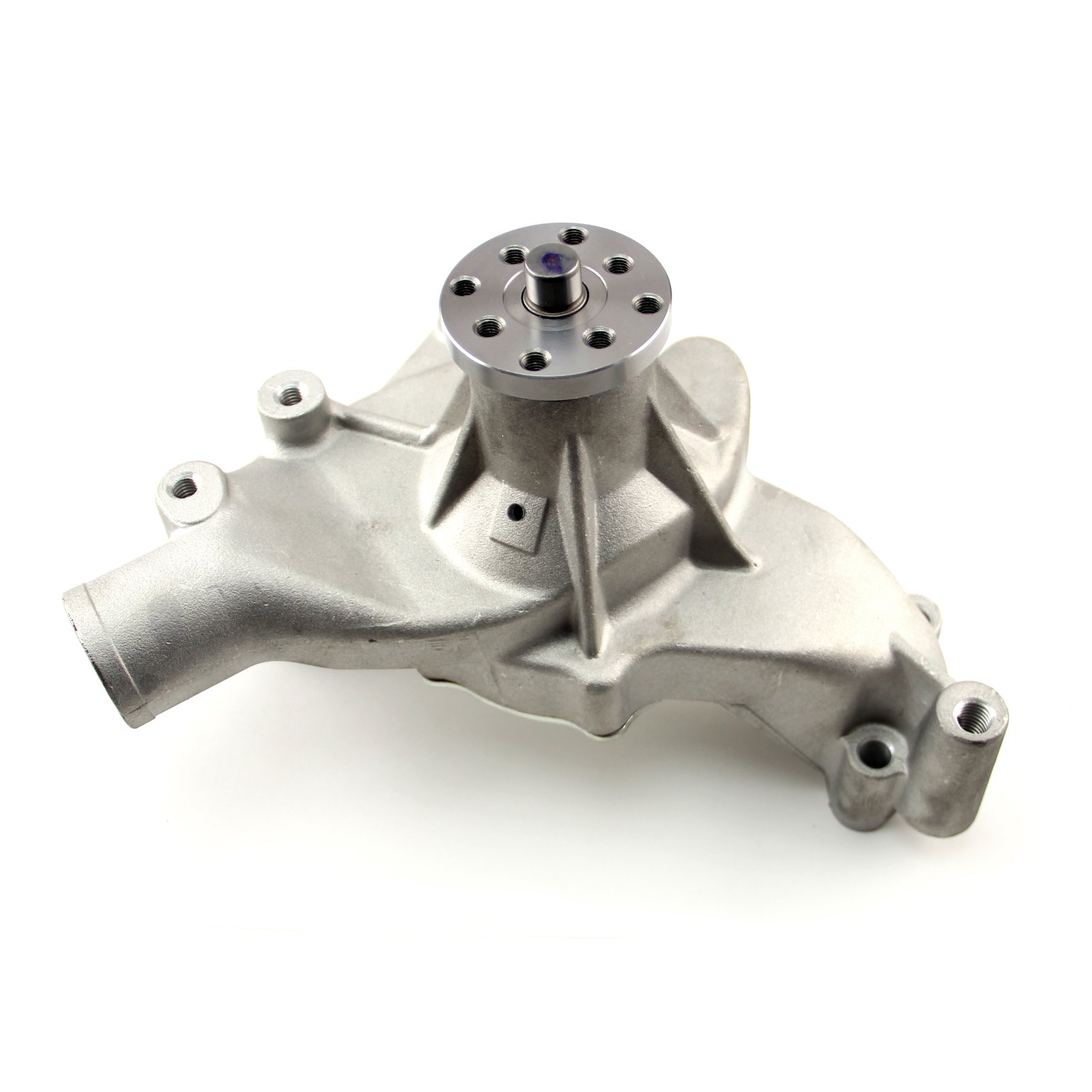 Speedmaster PCE195.1013.01 High Volume Aluminum Long Water Pump - Compatible with Chevy BBC 454 Engines - Satin Finish - Perfect for Performance Upgrades & Engine Cooling Systems