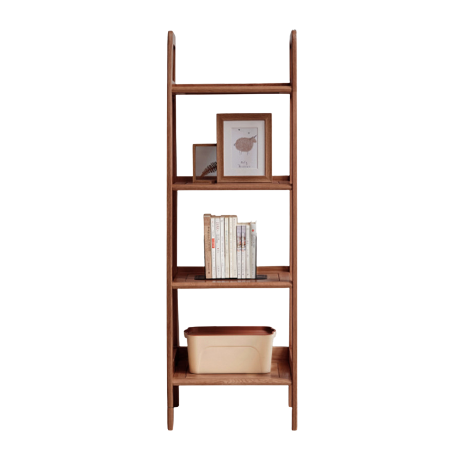 Solid Oak Wood Multi-Layer Shelf - Sturdy Bookshelf & Flower Stand for Home, Office, or Garden Storage & Display