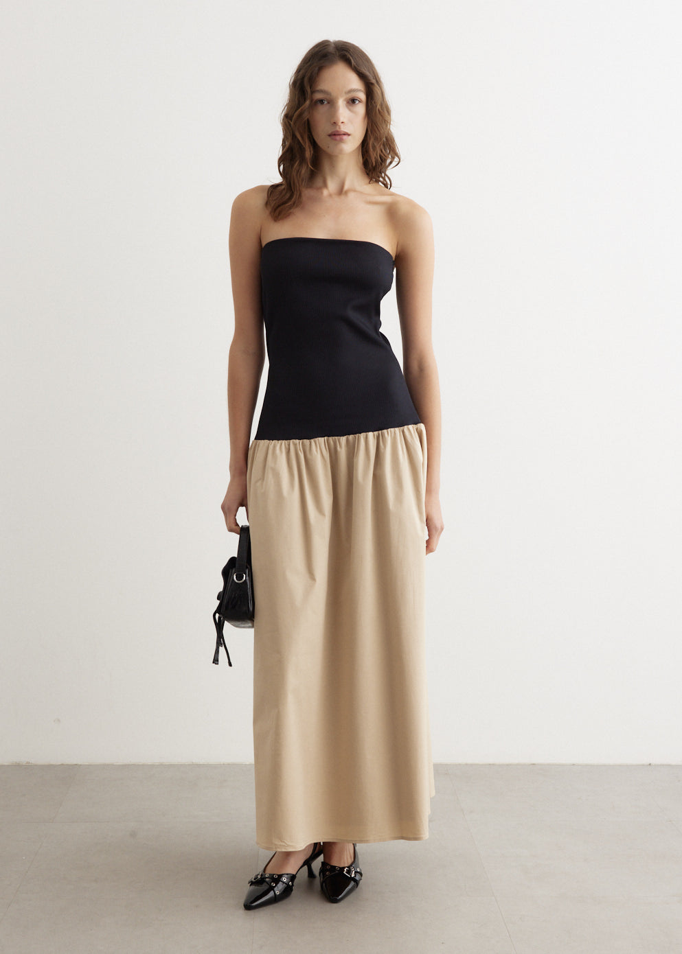 Amyra Dress in Latte Wash - Size 38 - 19