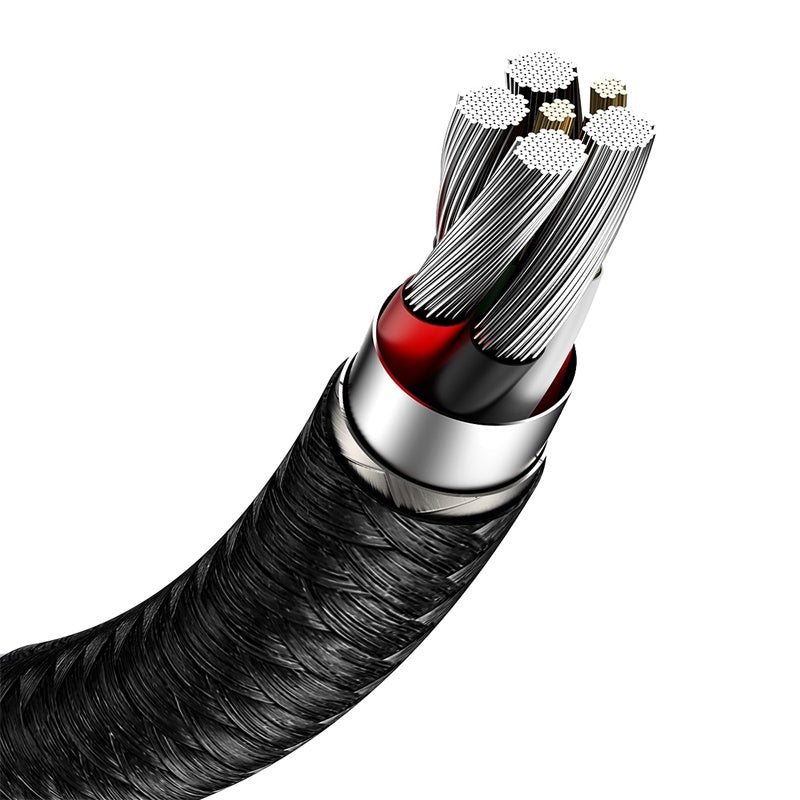 Baseus Cafule Premium 66W Fast Charging USB to Type C Cable (25cm) - Durable Metal Design for Home, Office & Travel Charging