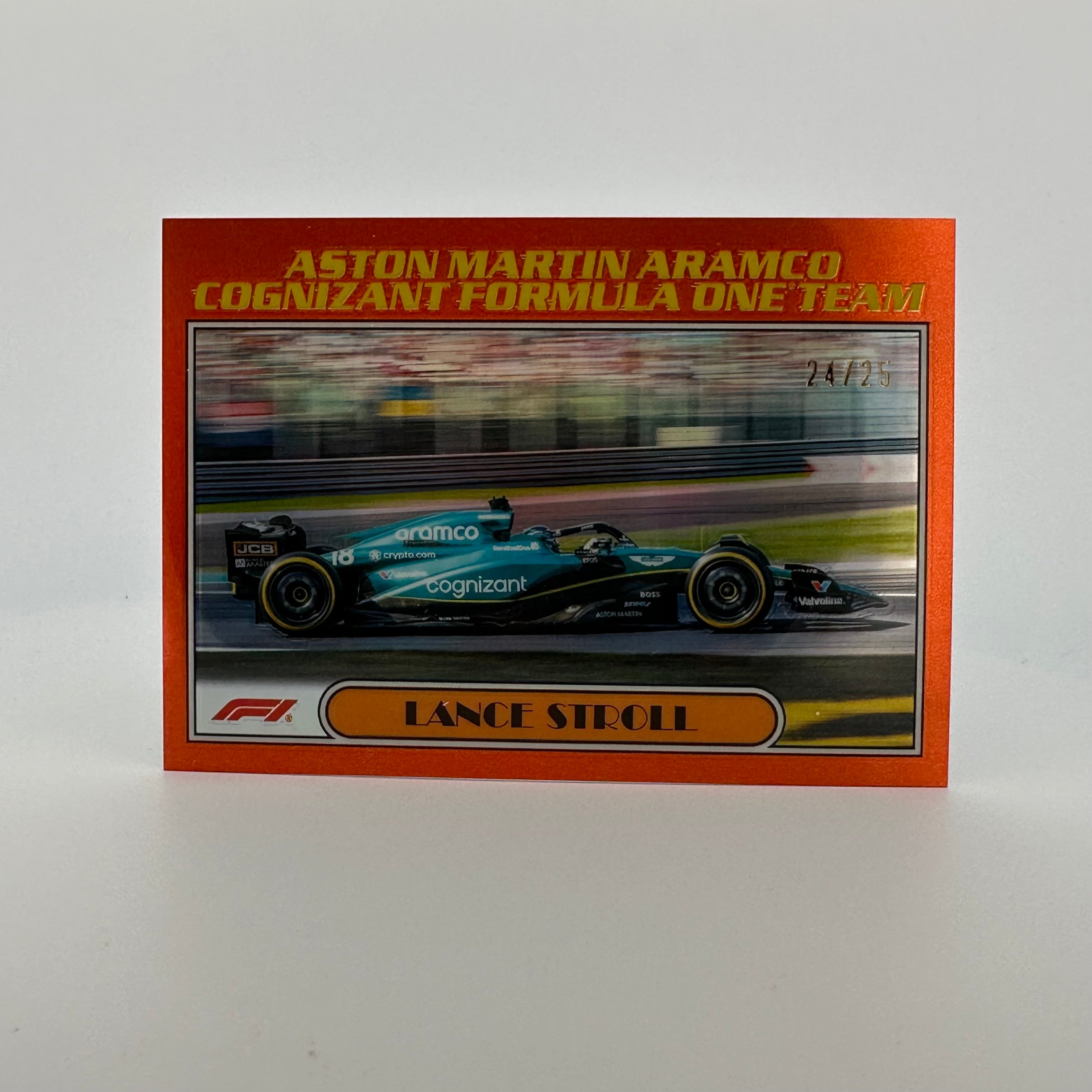 2023 Topps Chrome Formula 1 Lance Stroll #AU77 Orange Parallel - Collectible Racing Driver Trading Card for F1 Fans & Sports Memorabilia Enthusiasts (Perfect for Display, Trading, and Gift Giving)